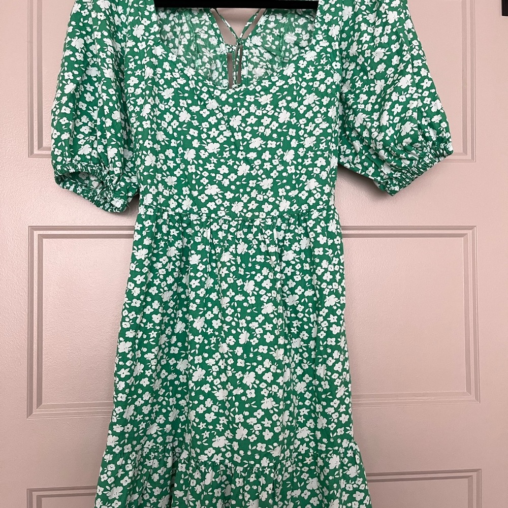 ASOS floral tiered mini dress